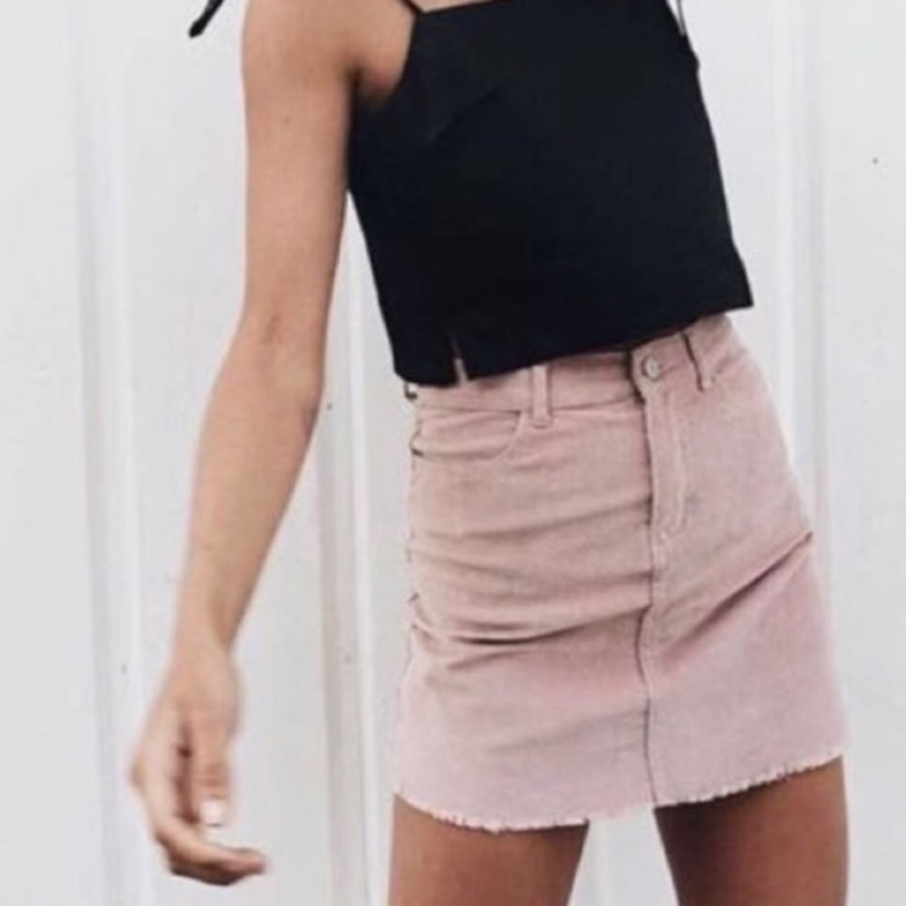 Pink corduroy Brandy Melville Mini skirt